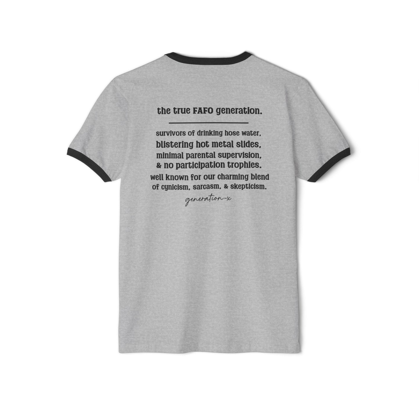 Gen-X Unisex Cotton Ringer T-Shirt