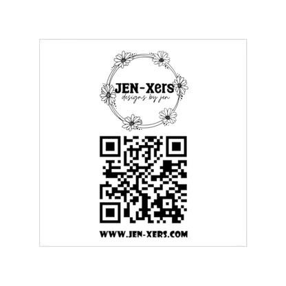 Jen-xers Promotional Transparent Outdoor Stickers, Square, 1pc