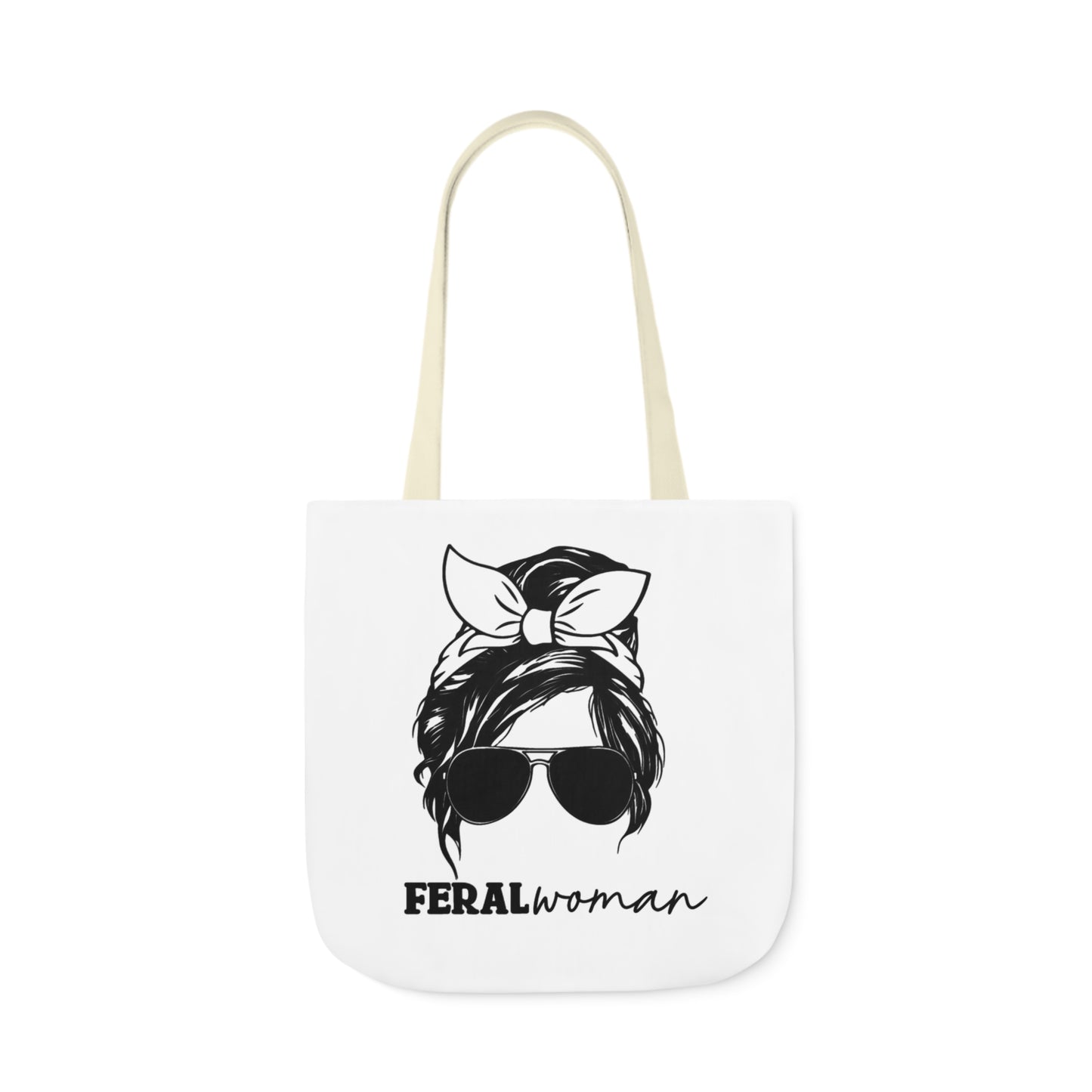 Feral Woman Canvas Tote Bag, 5-Color Straps