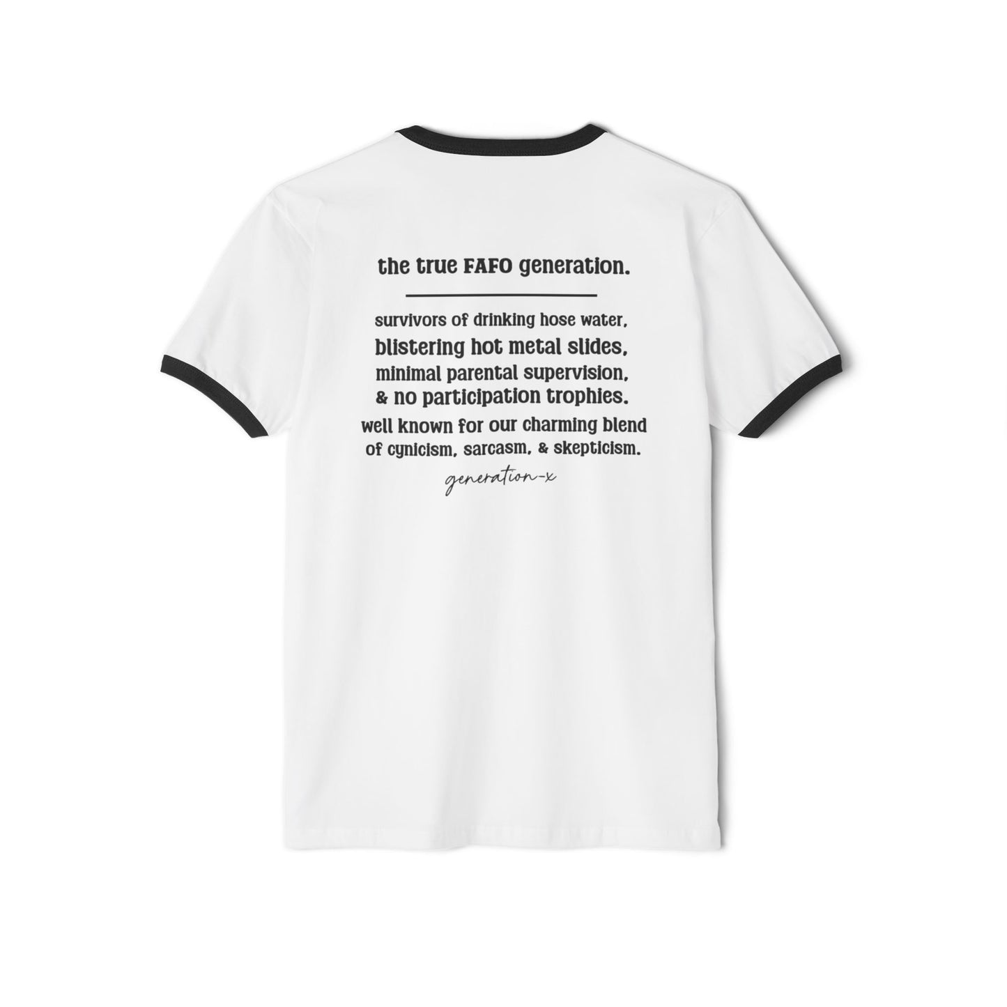 Gen-X Unisex Cotton Ringer T-Shirt