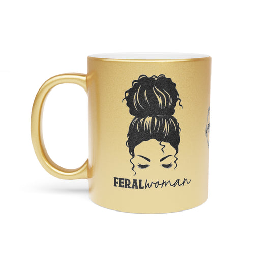 Feral Woman Metallic Mug (Silver\Gold)