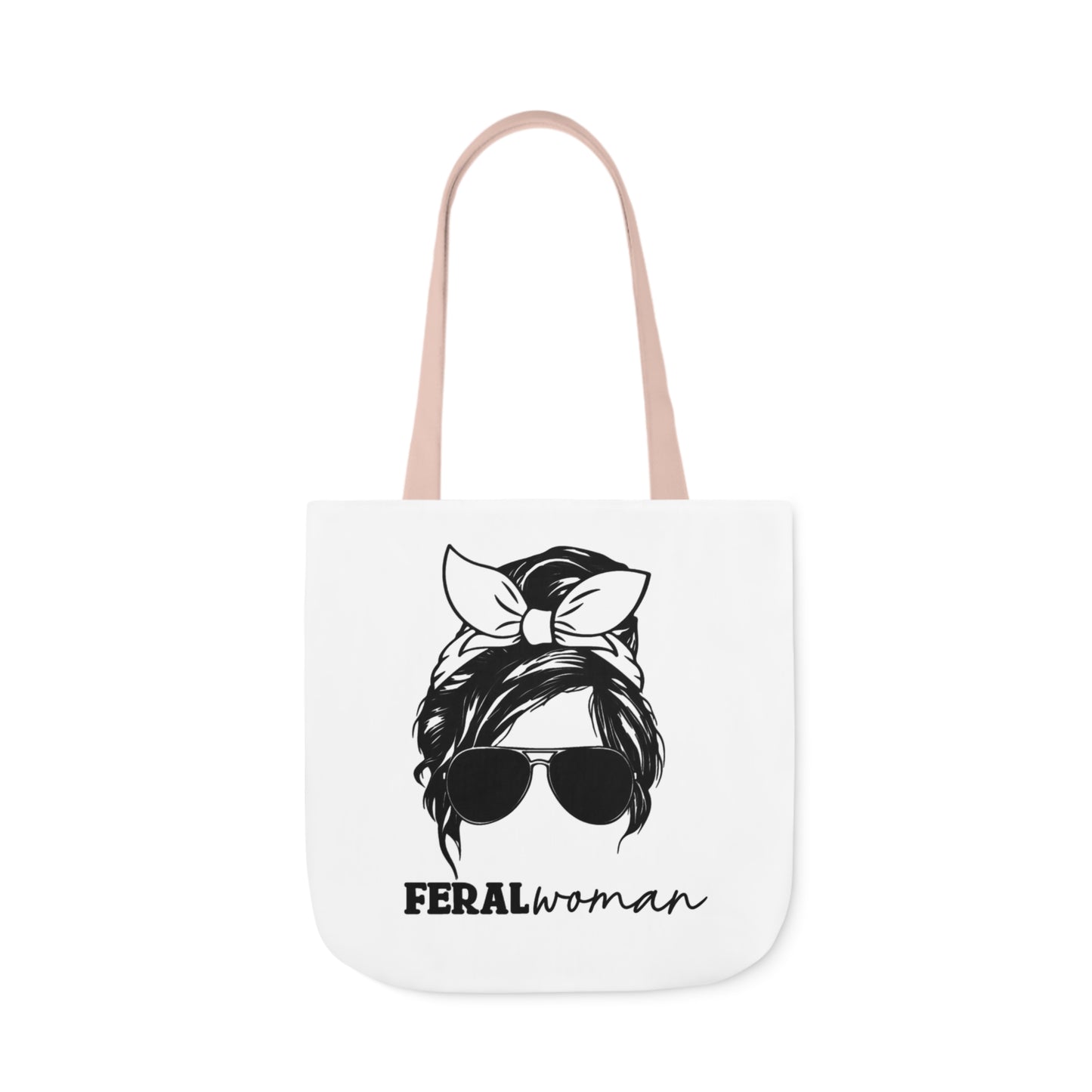 Feral Woman Canvas Tote Bag, 5-Color Straps